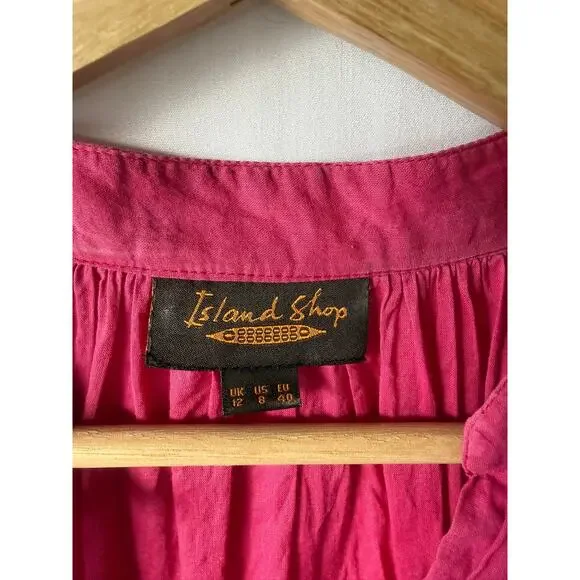 Island Shop Pink Swim Cover Up- Size 8 - Picture 2 of 6